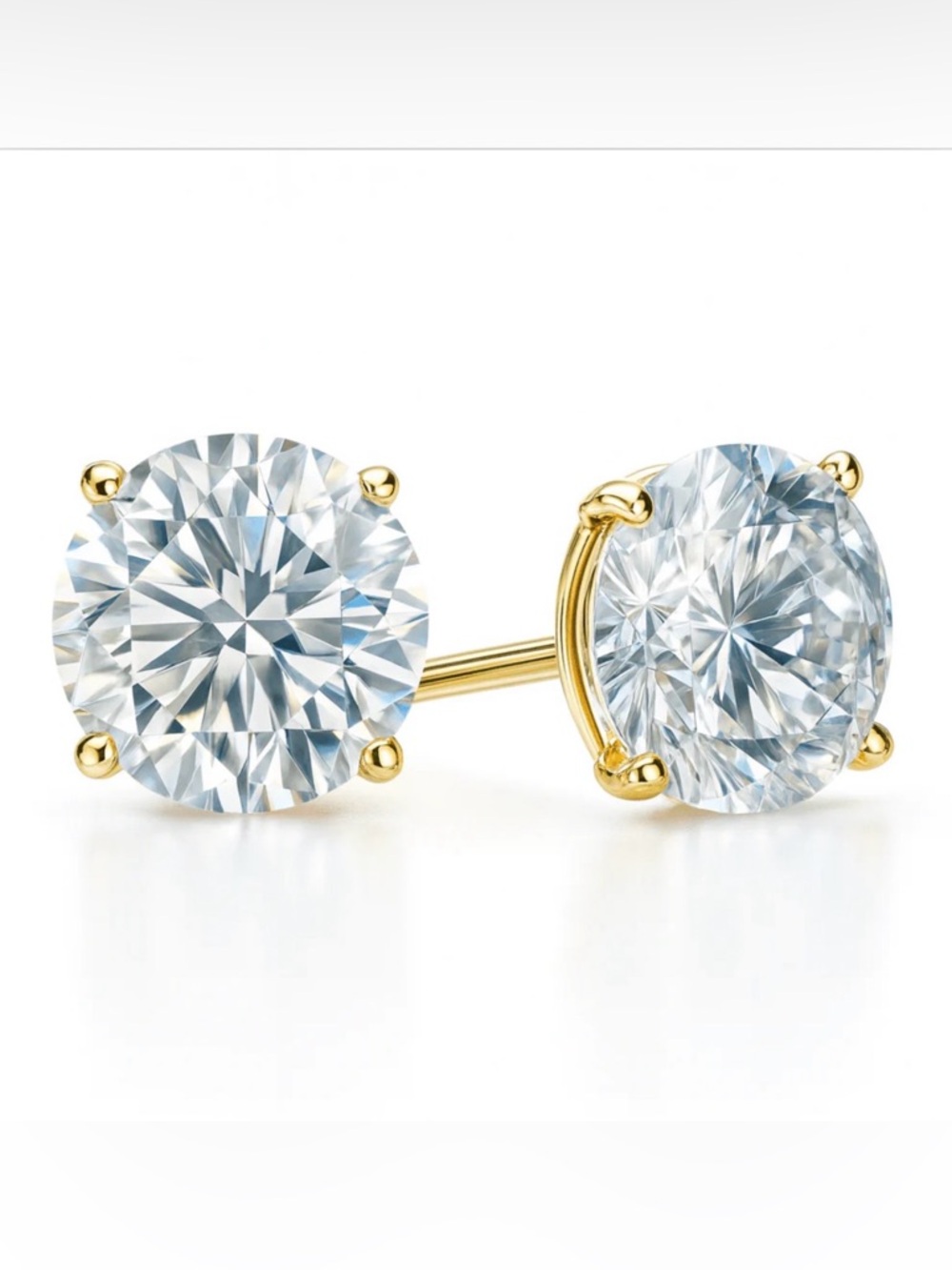 2 Carat Diamond Studs - Martini Setting